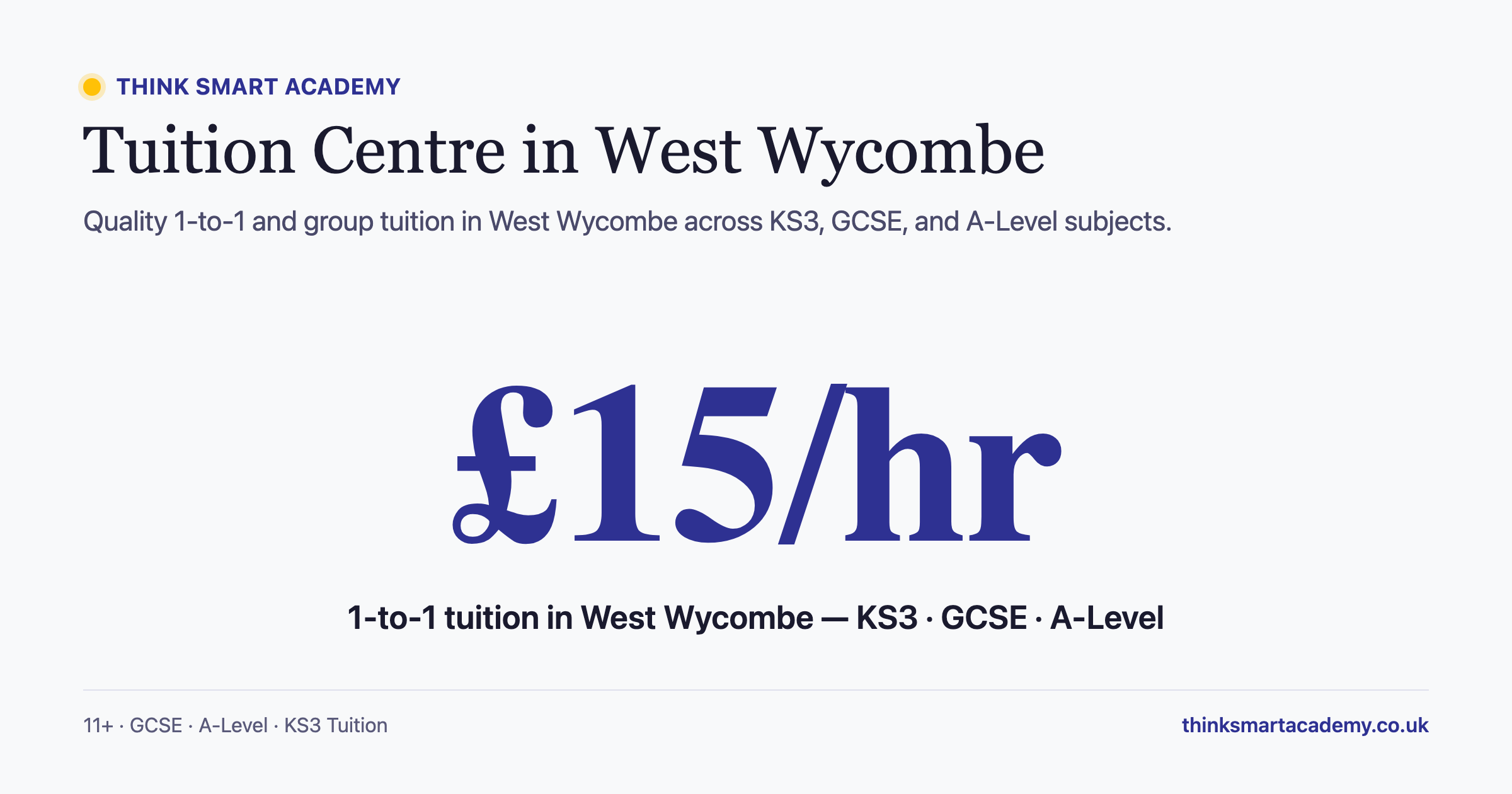 Tuition Centre - West Wycombe from £15 per hour